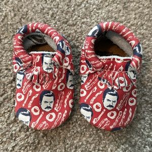 Freshly picked Ron Swanson Parks & Rec Hard Sole moccasins